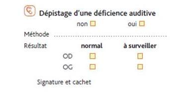 carnet sante audition